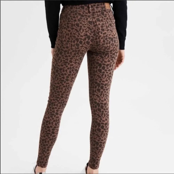 American Eagle NWOT Leopard Print Super Hi-Rise Jegging Various - Picture 8 of 12